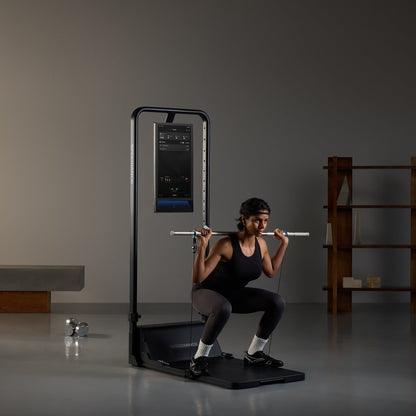 Barbell squat on the Gym Monster 3