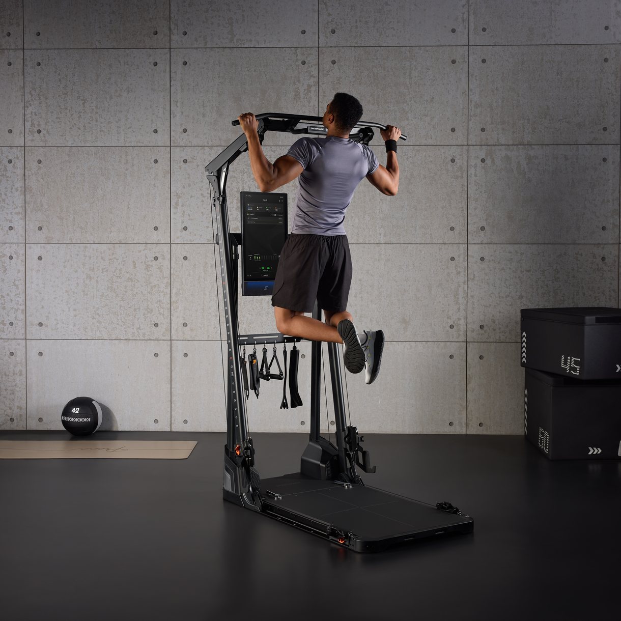 Wide-grip pull-ups on the Gym Monster Ultra